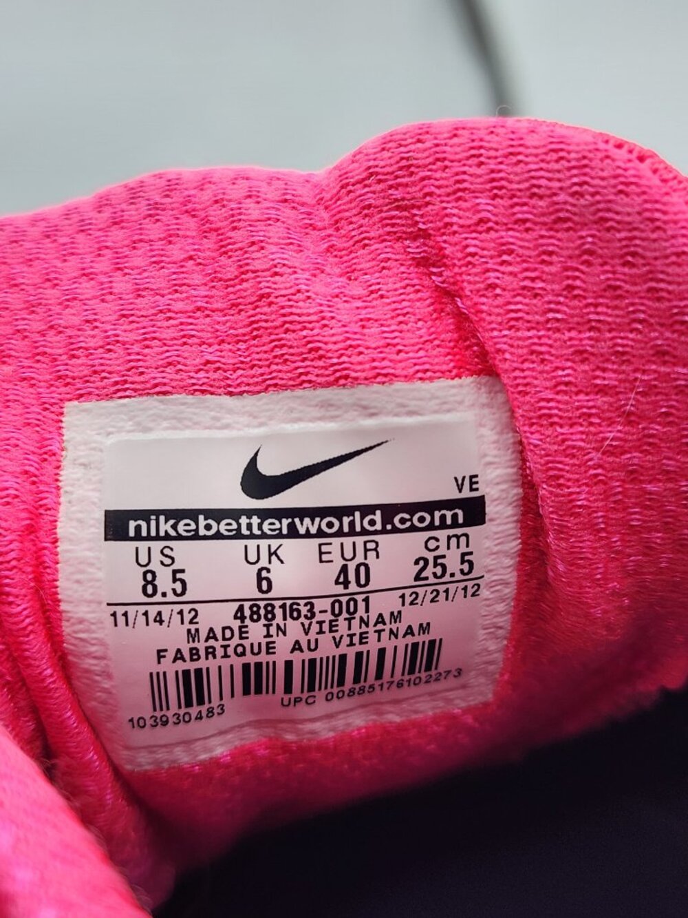 Black/Pink Lunar Forever 2 Nike Running Sneakers | Women's 8.5 - Picture 10 of 13